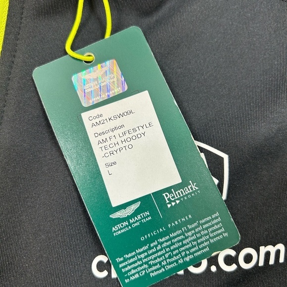 Aston Martin Formula One Lifestyle Tech Hoodie Crypto Jacket Racing L NWT Black - Picture 11 of 16